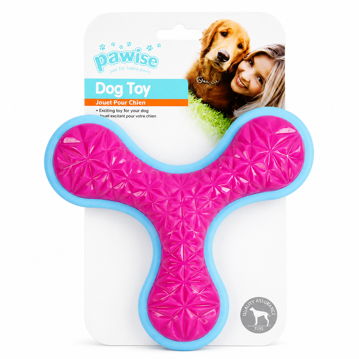Pawise Tri-Flyer Durable Dog Toy